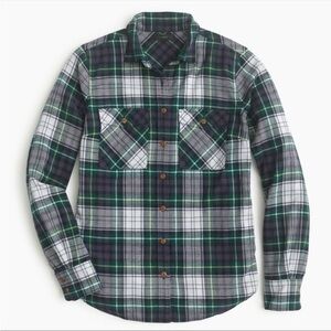 J Crew Women's Ridge Plaid Flannel Boyfriend Shirt